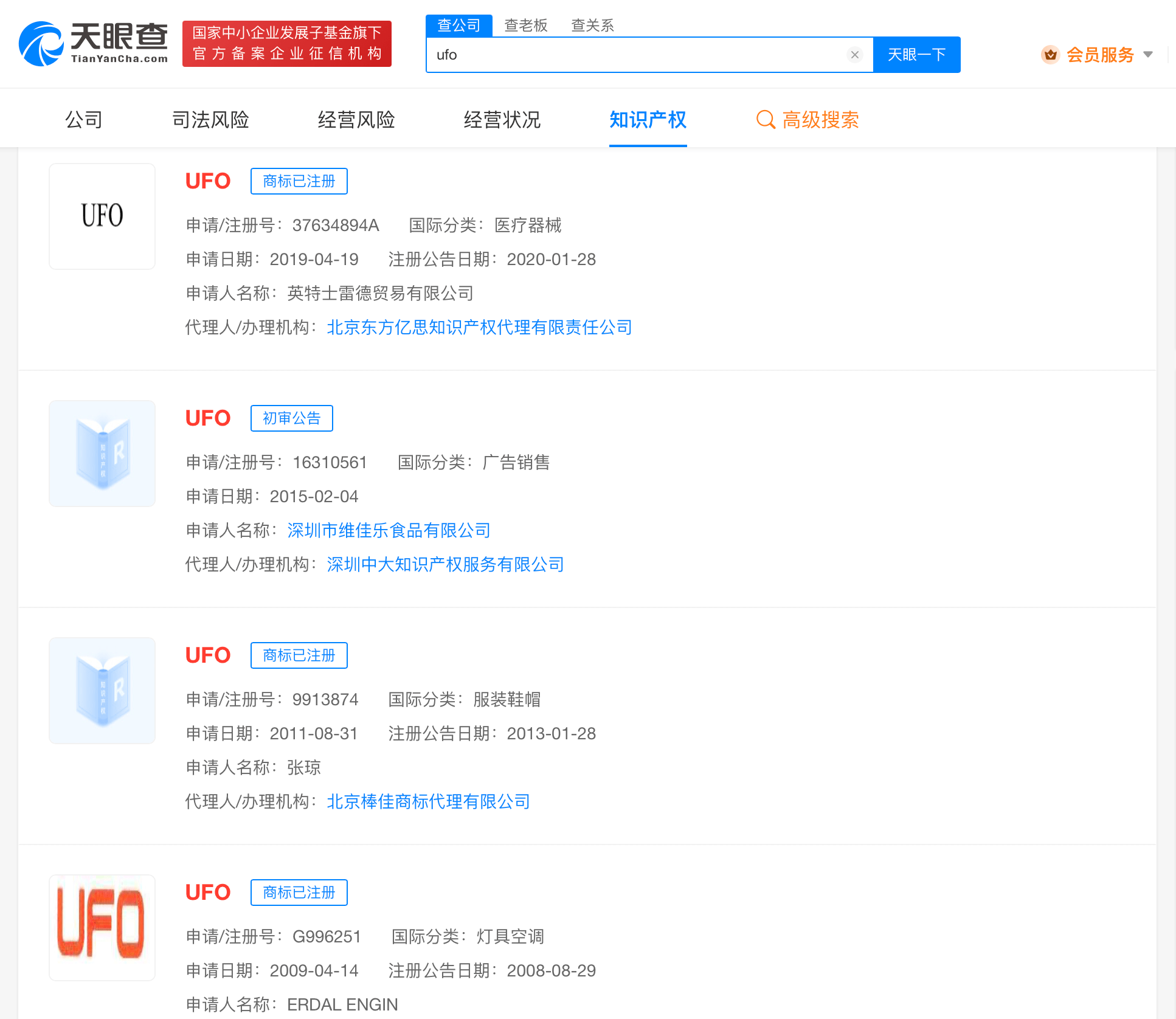 UFO外星人商标被多方抢注 UFO商标最早申请于1979年 全球首个承认外星生物存在的国家