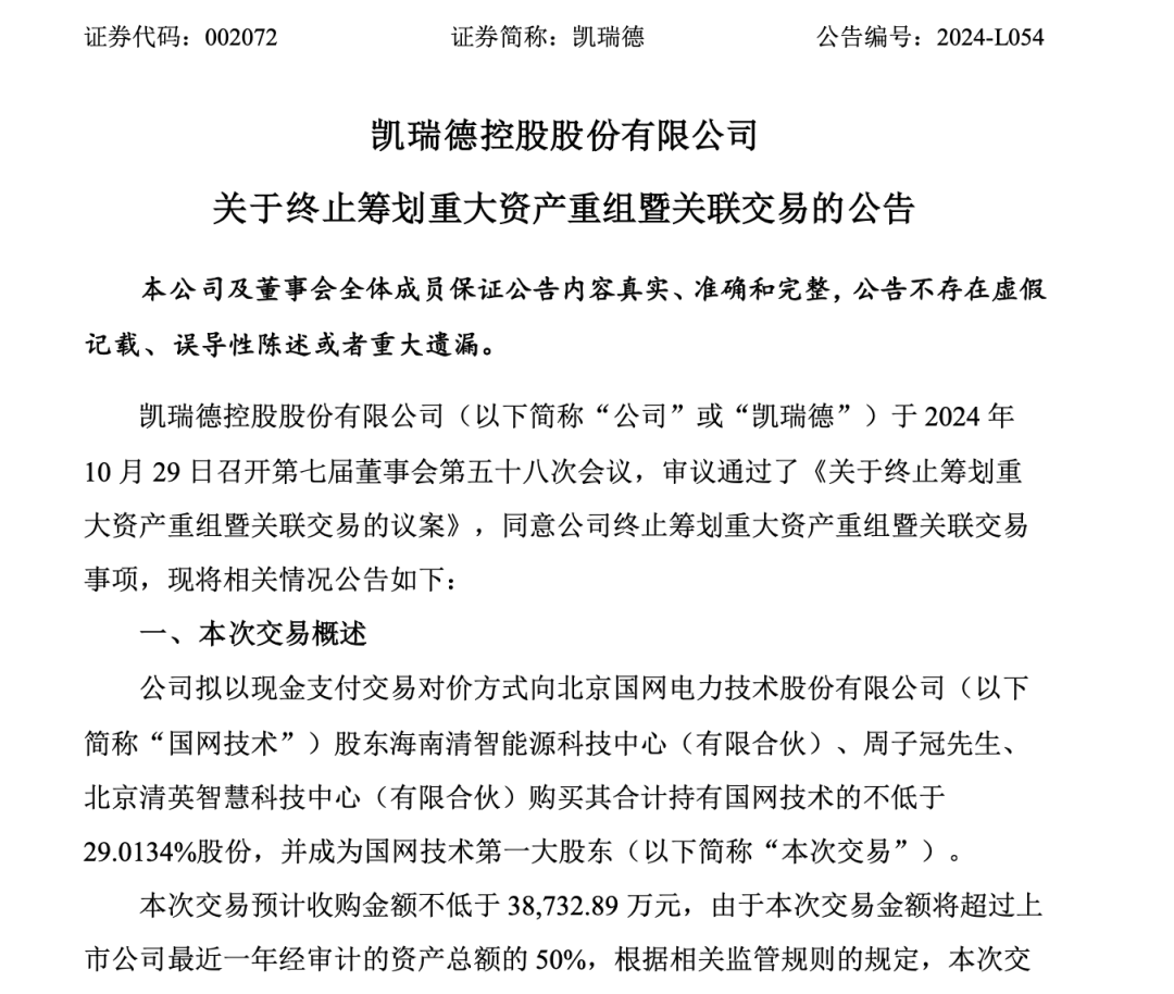 上万股民懵了<strong></p>
<p>紫牛币交所</strong>！股价一字跌停！这家公司突发公告：重大资产重组终止！“至少一个月不再筹划”