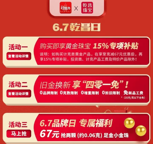 黄金“消费补贴”来了！上海、郑州已有相关活动<strong></p>
<p>万元户</strong>，消费者或能0元以旧换新